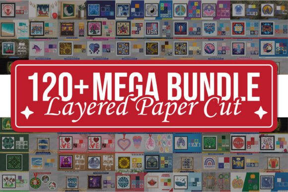 3D Layered Paper Cut Mega Bundle for 3D SVG Shadow Boxes
