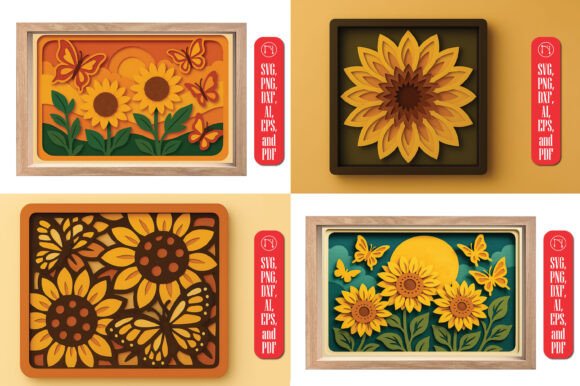 3D Sunflower Shadow Box SVG Bundle Review