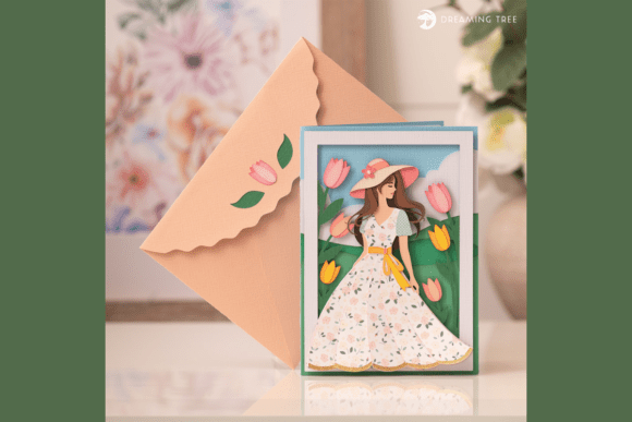 April Greeting Card SVG: A 3D Spring Design for Local Brands