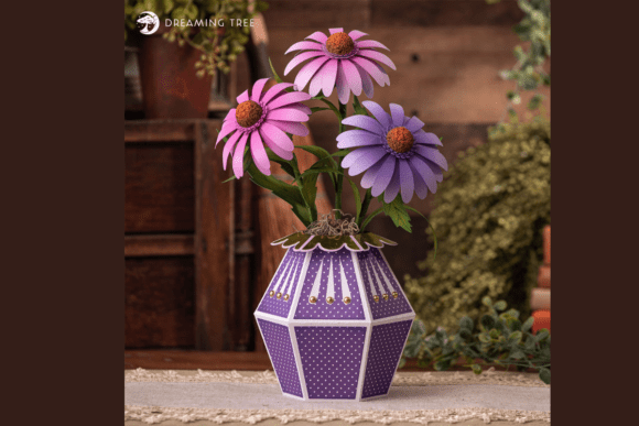 Cone Flowers SVG: Elevate Pots And Vases with 3D SVG Design