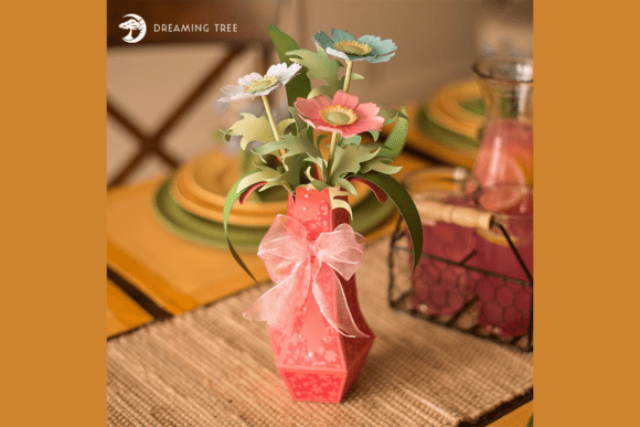 Cosmo Flower with Vase SVG: A 3D SVG Review for Pots And Vases
