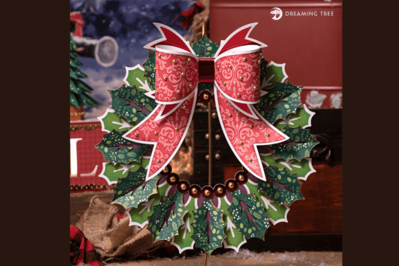 Holly Wreath SVG: The Ultimate 3D SVG for Festive Centerpieces