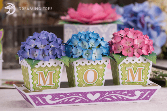 Hyrdrangea Tray SVG: A 3D SVG for Mother S Day Content