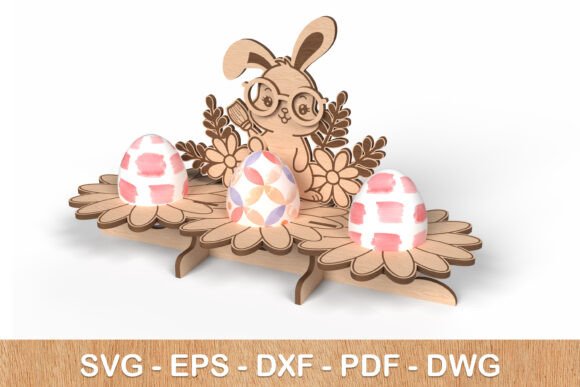 Laser Cut Easter Egg Stand SVG for Spring Projects