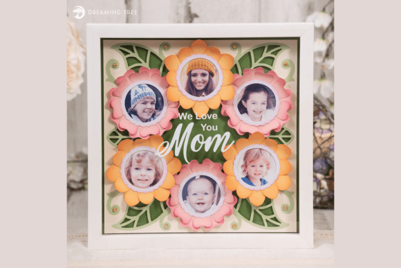 Love You Mom Paper Sculpture SVG: 3D SVG for Branding