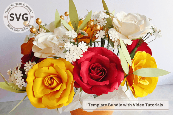 Paper Flower Rose Potted Bundle: A 3D SVG Review for Sellers