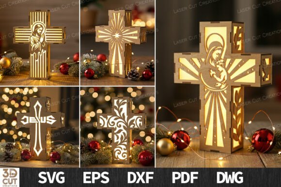 Religious Cross Lantern Bundle SVG: Laser Cutting & Winter Review