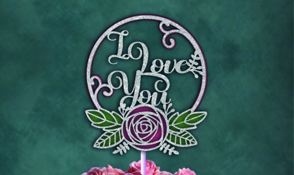 SVG Cake Topper I Love You: Laser Cutting for Brand Visuals