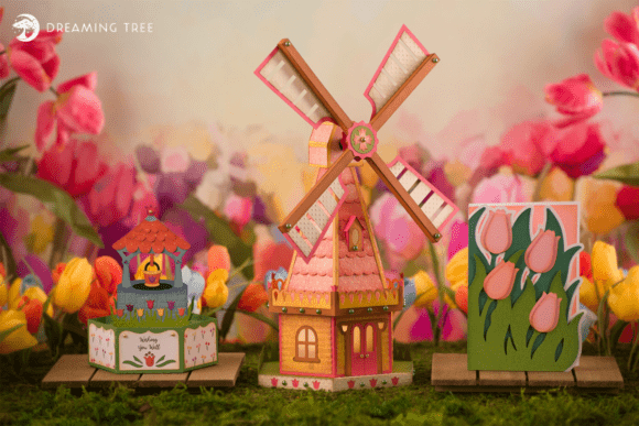 Tulip Time SVG Bundle: 3D SVG for Spring Creations