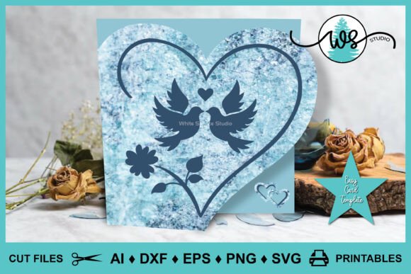 Wedding Anniversary Card Template SVG for Cards And Invites