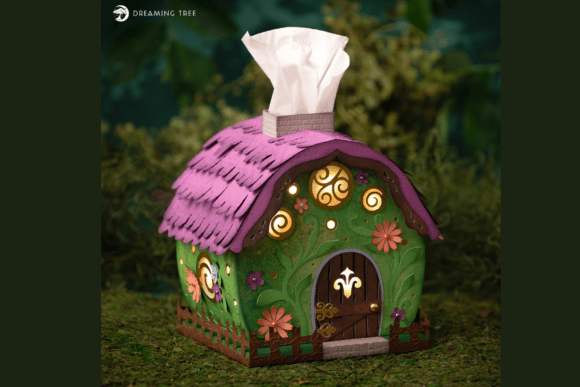 Whimsical Woodland Tissue Topper SVG for 3D SVG Birthdays