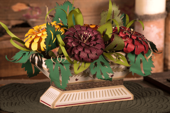 Zinnia Compote SVG: A 3D SVG Flowers Asset Review